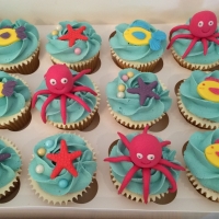 Under the sea theme cupcakes